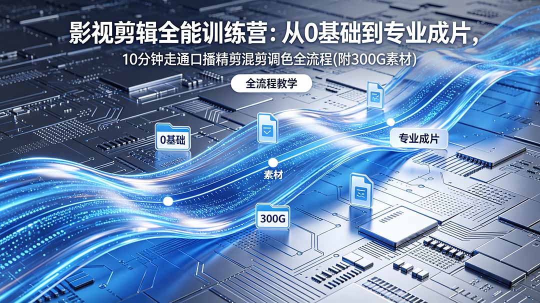 2026影视剪辑全能实战课｜0基础到专业成片，全流程教学，高清带300G素材-heixxmi