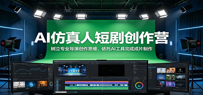 AI仿真人短剧创作营：树立专业导演创作思维，依托AI工具完成成片制作-heixxmi