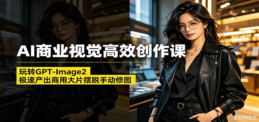 AI商业视觉高效创作课：玩转GPT-Image2，极速产出商用大片摆脱手动修图(更新)-heixxmi