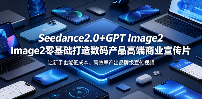 Seedance2.0+GPT Image2零基础打造数码产品高端商业宣传片，让新手也能低成本、高效率产出品牌级宣传视频-heixxmi