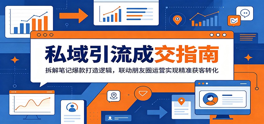 私域引流成交指南：拆解笔记爆款打造逻辑，联动朋友圈运营实现精准获客转化-heixxmi