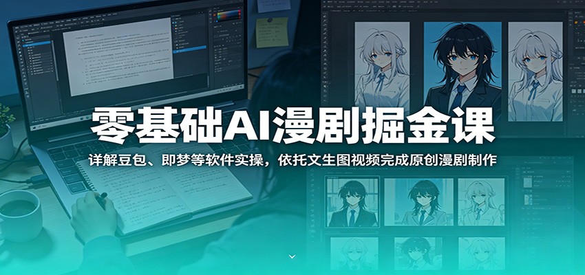 零基础AI漫剧掘金课：详解豆包、即梦等软件实操，依托文生图视频完成原创漫剧制作-heixxmi