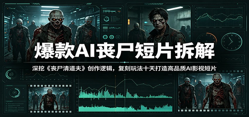 爆款AI丧尸短片拆解：深挖《丧尸清道夫》创作逻辑，复刻玩法快速打造高品质AI影视短片-heixxmi