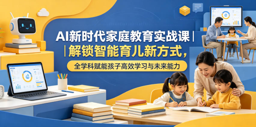 AI新时代家庭教育实战课｜解锁智能育儿新方式，全学科赋能孩子高效学习与未来能力-heixxmi