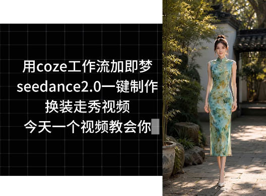 用coze工作流加即梦seedance2.0一键制作换装走秀视频，今天一个视频教会你-heixxmi