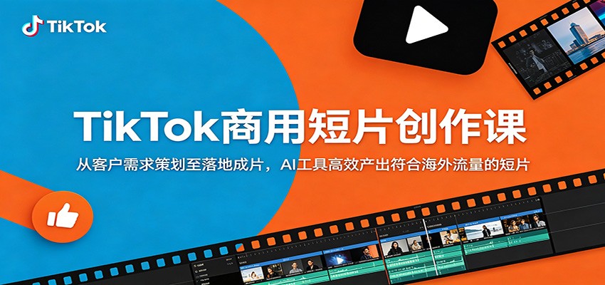 TikTok商用短片创作课：从客户需求策划至落地成片，AI工具高效产出符合海外流量的短片-heixxmi