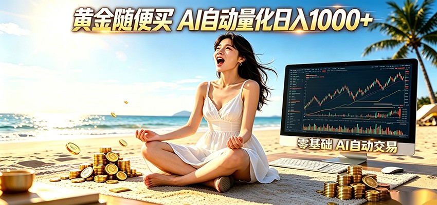 黄金随便买？AI自动外汇量化交易 在家当皇帝 日入1000+-heixxmi