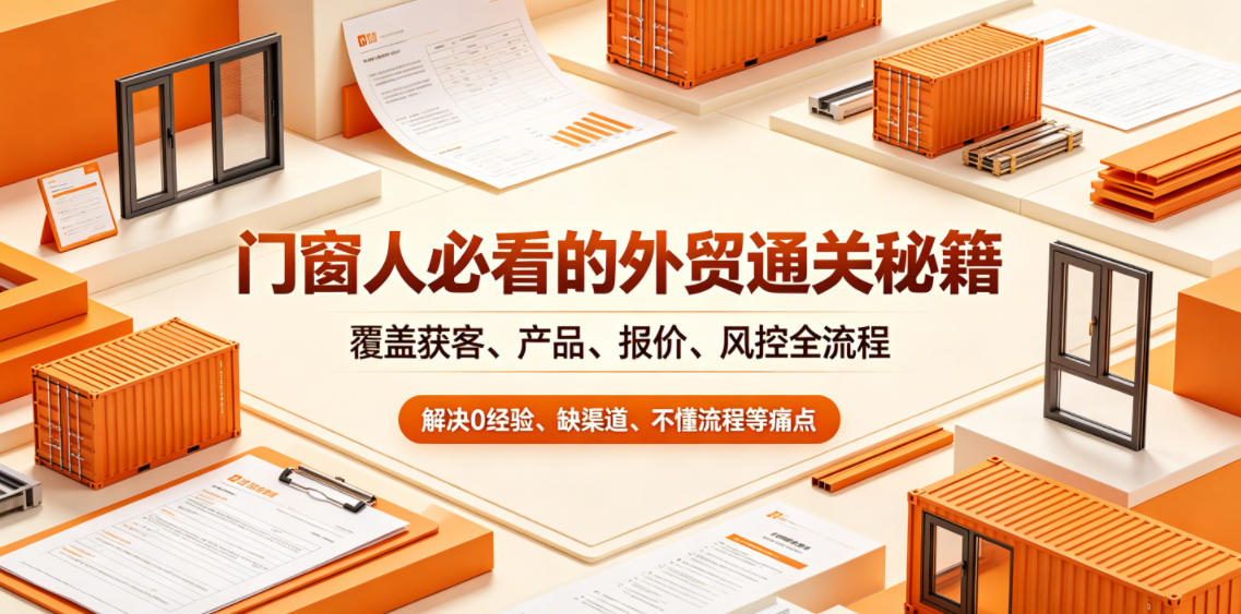 门窗人必看的外贸通关秘籍，块覆盖获客、产品、报价、风控全流程，解决0经验、缺渠道、不懂流程等痛点-heixxmi