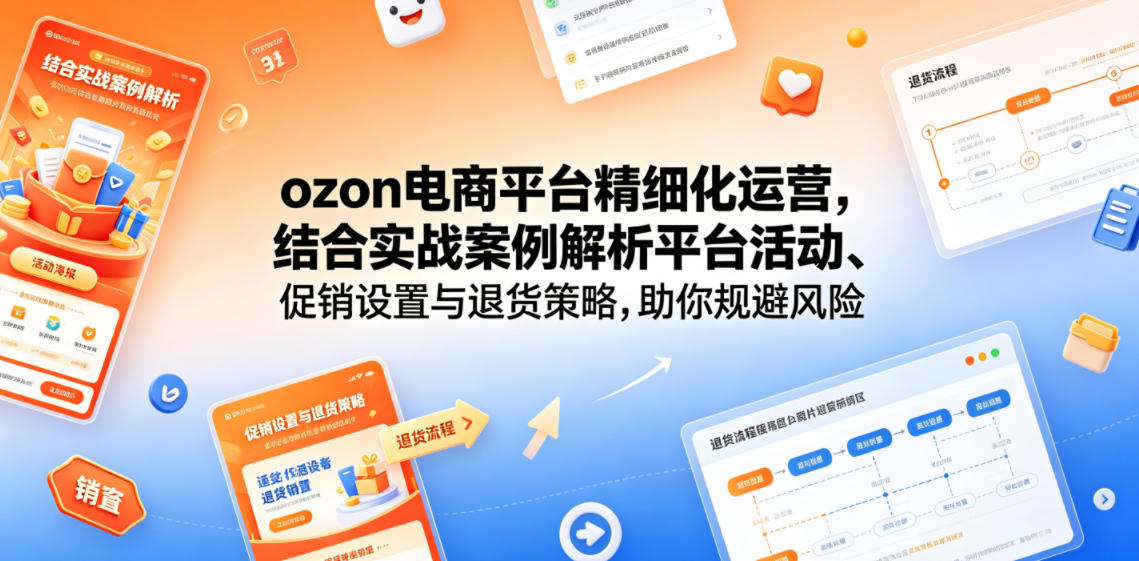ozon电商平台精细化运营，结合实战案例解析平台活动、促销设置与退货策略，助你规避风险、提升销量-heixxmi