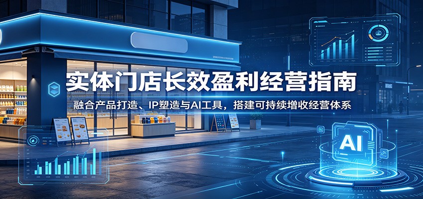 实体门店长效盈利经营指南：融合产品打造、IP塑造与AI工具，搭建可持续增收经营体系-heixxmi