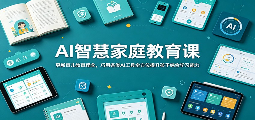 AI智慧家庭教育课：更新育儿教育理念，巧用各类AI工具全方位提升孩子综合学习能力-heixxmi