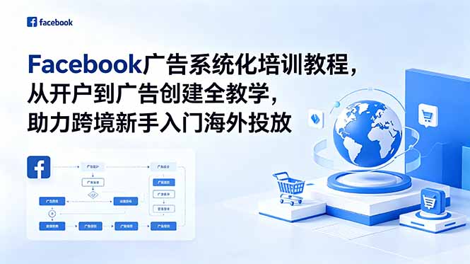 Facebook广告系统化培训教程，从开户到广告创建全教学，助力跨境新手入门海外投放-heixxmi