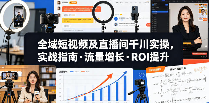 全域短视频及直播间千川实操，实战指南·流量增长·ROI提升(更新)-heixxmi