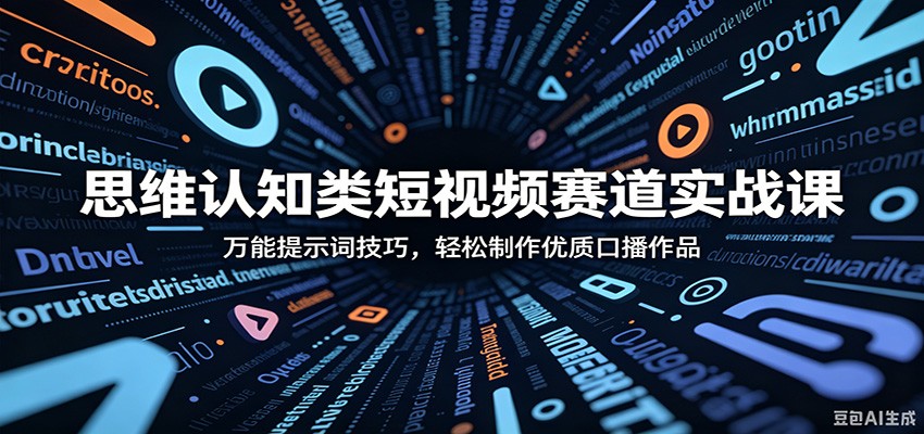 思维认知类短视频赛道实战课：万能提示词技巧，轻松制作优质口播作品-heixxmi