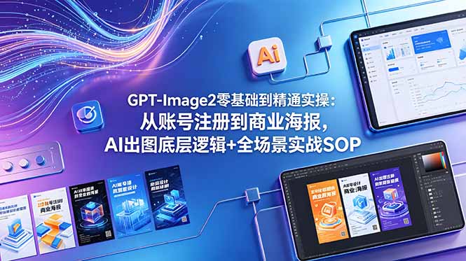 GPT-Image2零基础到精通实操：从账号注册到商业海报，AI出图底层逻辑+全场景实战SOP-heixxmi