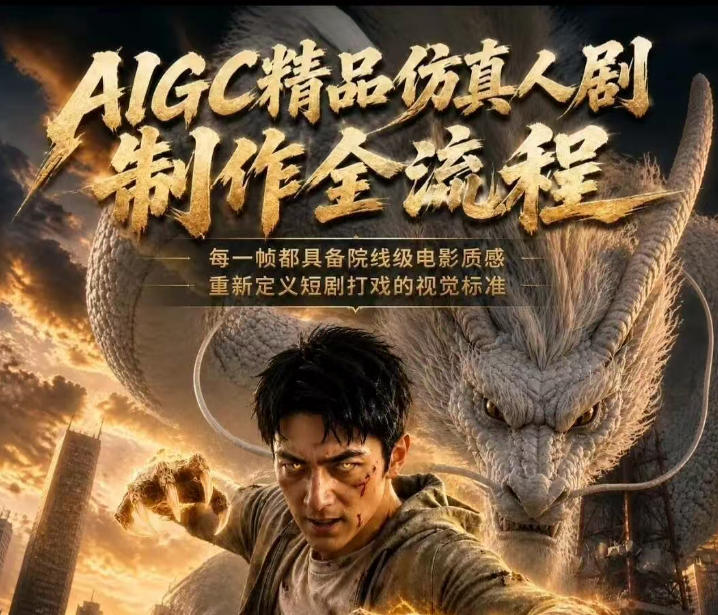 AIGC精品仿真人剧豢龙人全流程制作解析2026，国风仿真人创作+打斗剧情+人设编排，一站式AI短剧入门-heixxmi
