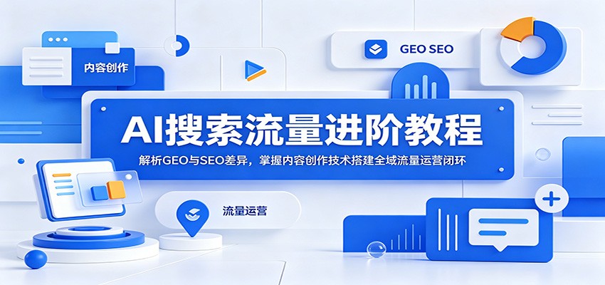 AI搜索流量进阶教程：解析GEO与SEO差异，掌握内容创作技术搭建全域流量运营闭环-heixxmi