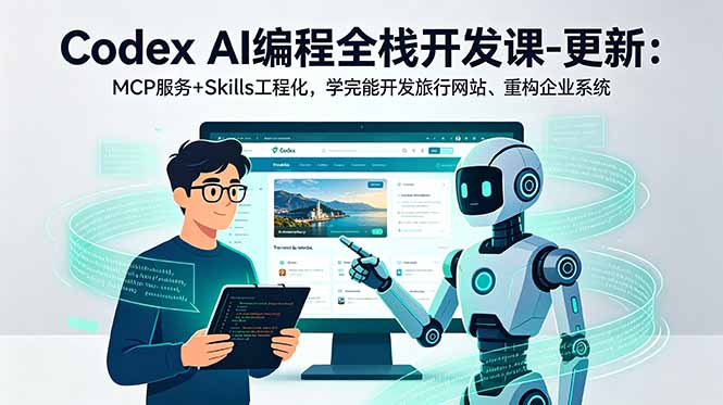 Codex AI编程全栈开发课-更新：MCP服务+Skills工程化，学完能开发旅行网站、重构企业系统-heixxmi