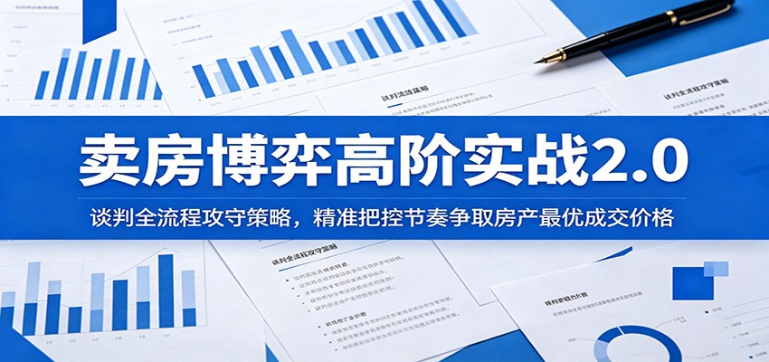 卖房博弈高阶实战2.0：谈判全流程攻守策略，精准把控节奏争取房产最优成交价格-heixxmi