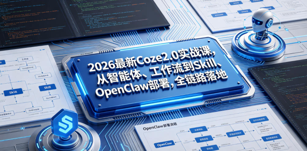 2026最新Coze2.0实战课，从智能体、工作流到Skill、OpenClaw部署，全链路落地-heixxmi