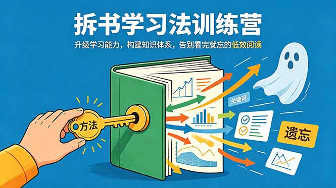 拆书学习法训练营，升级学习能力，构建知识体系，，告别看完就忘的低效阅读-heixxmi
