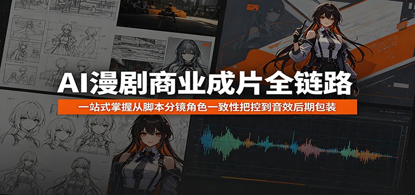 AI漫剧商业成片全链路：一站式掌握从脚本分镜角色一致性把控到音效后期包装-heixxmi