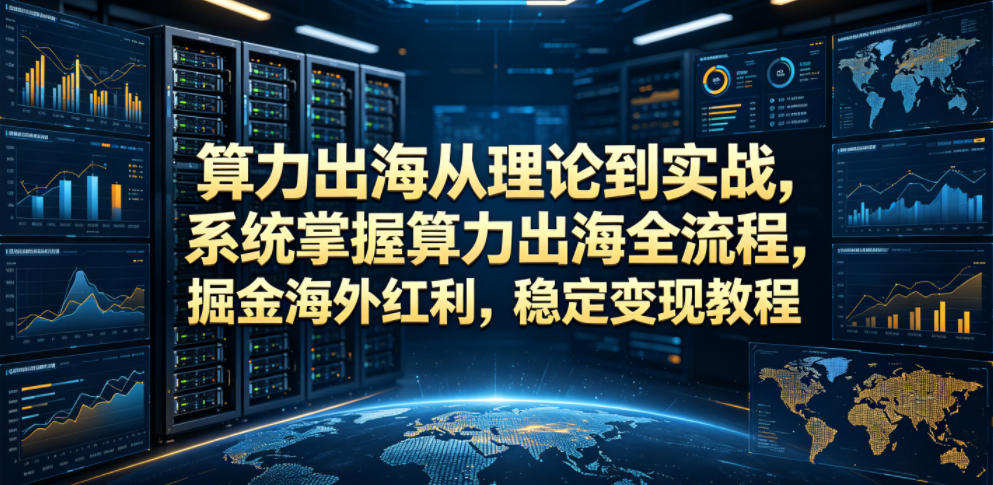 算力出海从理论到实战，系统掌握算力出海全流程，掘金海外红利，稳定变现教程-heixxmi