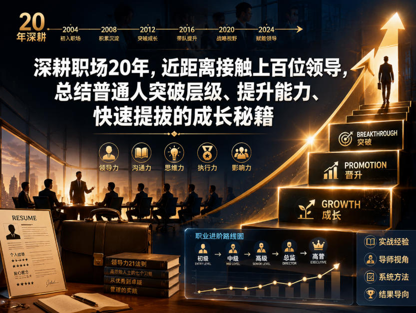 付费文章：深耕职场20年，近距离接触上百位领导，总结普通人突破层级、提升能力、快速提拔的成长秘籍(全网独家干货)-heixxmi