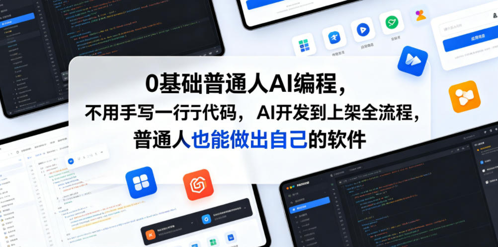 0基础普通人AI编程，不用手写一行代码，AI开发到上架全流程，普通人也能做出自己的软件-heixxmi