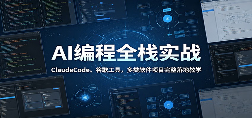 AI编程全栈实战：ClaudeCode、谷歌工具，多类软件项目完整落地教学-heixxmi