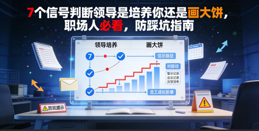 付费文章：7个信号判断领导是培养你还是画大饼，职场人必看，防踩坑指南-heixxmi