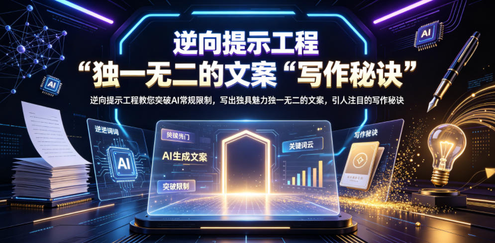 逆向提示工程教您突破AI常规限制，写出独具魅力独一无二的文案，引人注目的写作秘诀【原创双语字幕】-heixxmi