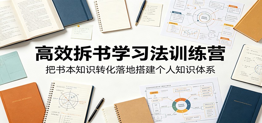 高效拆书学习法训练营，把书本知识转化落地搭建个人知识体系-heixxmi