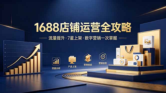 1688店铺没流量？产品上架不到7星？数字营销不会投？全套运营技能一次学(更新6月-heixxmi