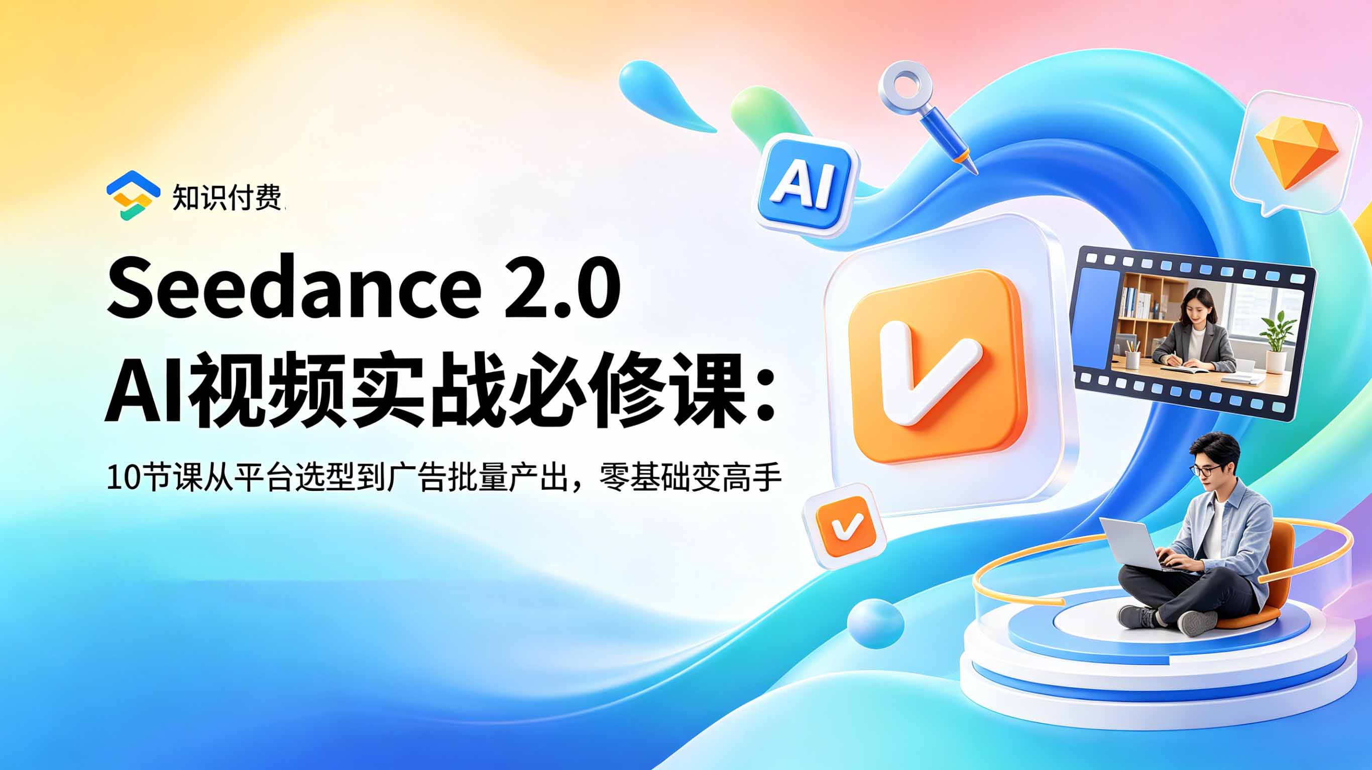 Seedance 2.0 AI视频实战必修课：10节课从平台选型到广告批量产出，零基础变高手-heixxmi