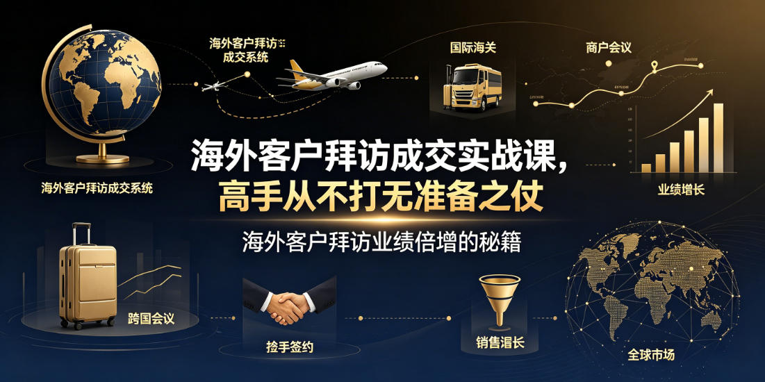 海外客户拜访成交实战课，高手从不打无准备之仗，海外客户拜访业绩倍增的秘籍-heixxmi