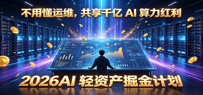 不用懂运维，共享千亿 AI 算力红利，2026AI 轻资产掘金计划-heixxmi