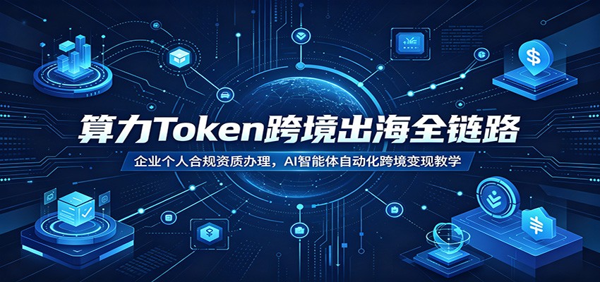 算力Token跨境出海全链路：企业个人合规资质办理，AI智能体自动化跨境变现教学-heixxmi