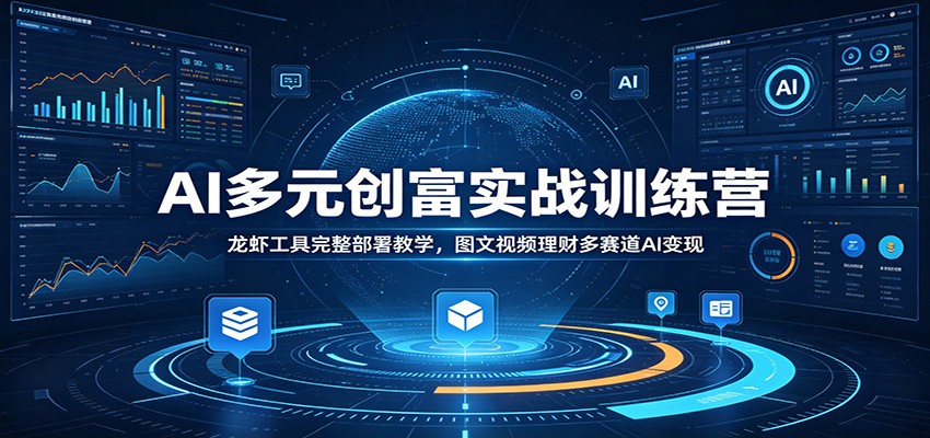 AI多元创富实战训练营：龙虾工具完整部署教学，图文视频理财多赛道AI变现-heixxmi