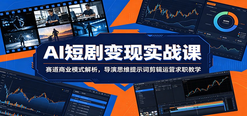 AI短剧变现实战课：赛道商业模式解析，导演思维提示词剪辑运营求职教学-heixxmi