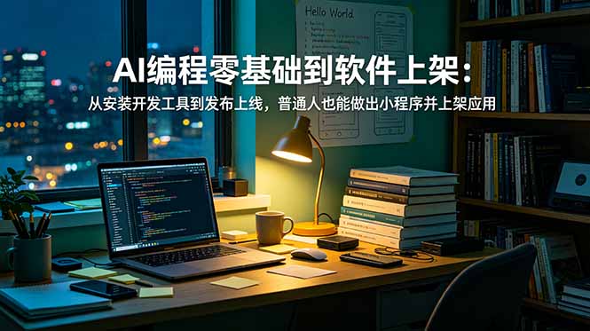 AI编程零基础到软件上架：从安装开发工具到发布上线，普通人也能做出小程序并上架应用商店-heixxmi