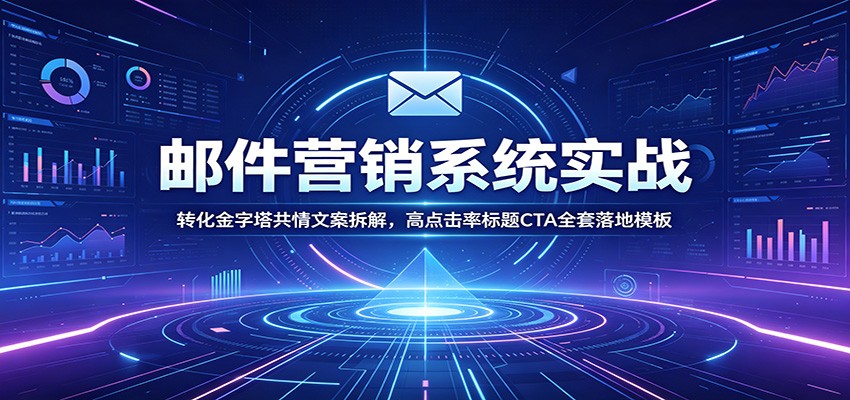 邮件营销系统实战：转化金字塔共情文案拆解，高点击率标题CTA全套落地模板-heixxmi