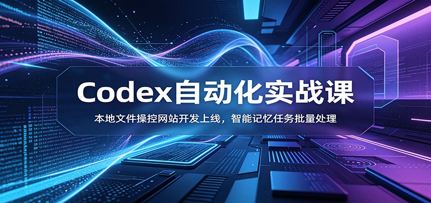 Codex自动化实战课：本地文件操控网站开发上线，智能记忆任务批量处理-heixxmi