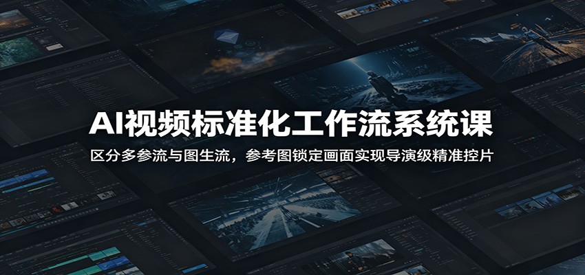 AI视频标准化工作流系统课：区分多参流与图生流，参考图锁定画面实现导演级精准控片-heixxmi
