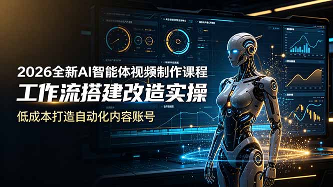 2026全新AI Codex智能体视频制作课程，工作流搭建改造实操，低成本打造自动化内容账号-heixxmi