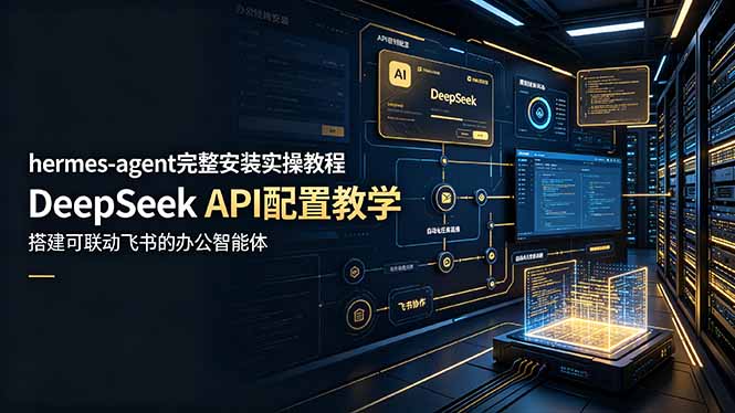 hermes-agent完整安装实操教程，DeepSeek API配置教学，搭建可联动飞书的办公智能体-heixxmi