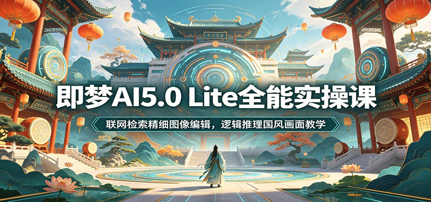 即梦AI5.0 Lite全能实操课：联网检索精细图像编辑，逻辑推理国风画面教学-heixxmi