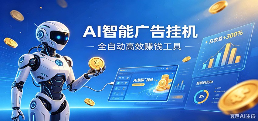 AI智能广告挂机，小白轻松上手，在家自动赚收益-heixxmi