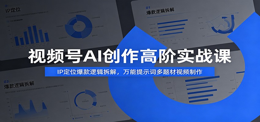 视频号AI创作高阶实战课：IP定位爆款逻辑拆解，万能提示词多题材视频制作-heixxmi