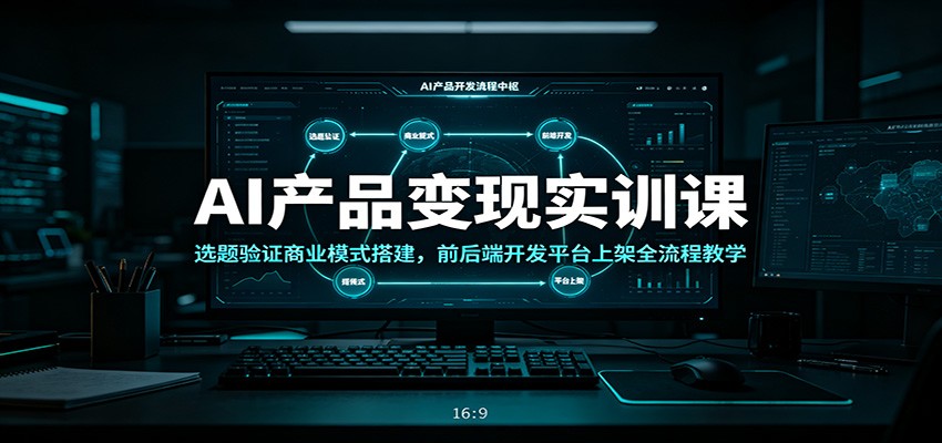 AI产品变现实训课：选题验证商业模式搭建，前后端开发平台上架全流程教学-heixxmi